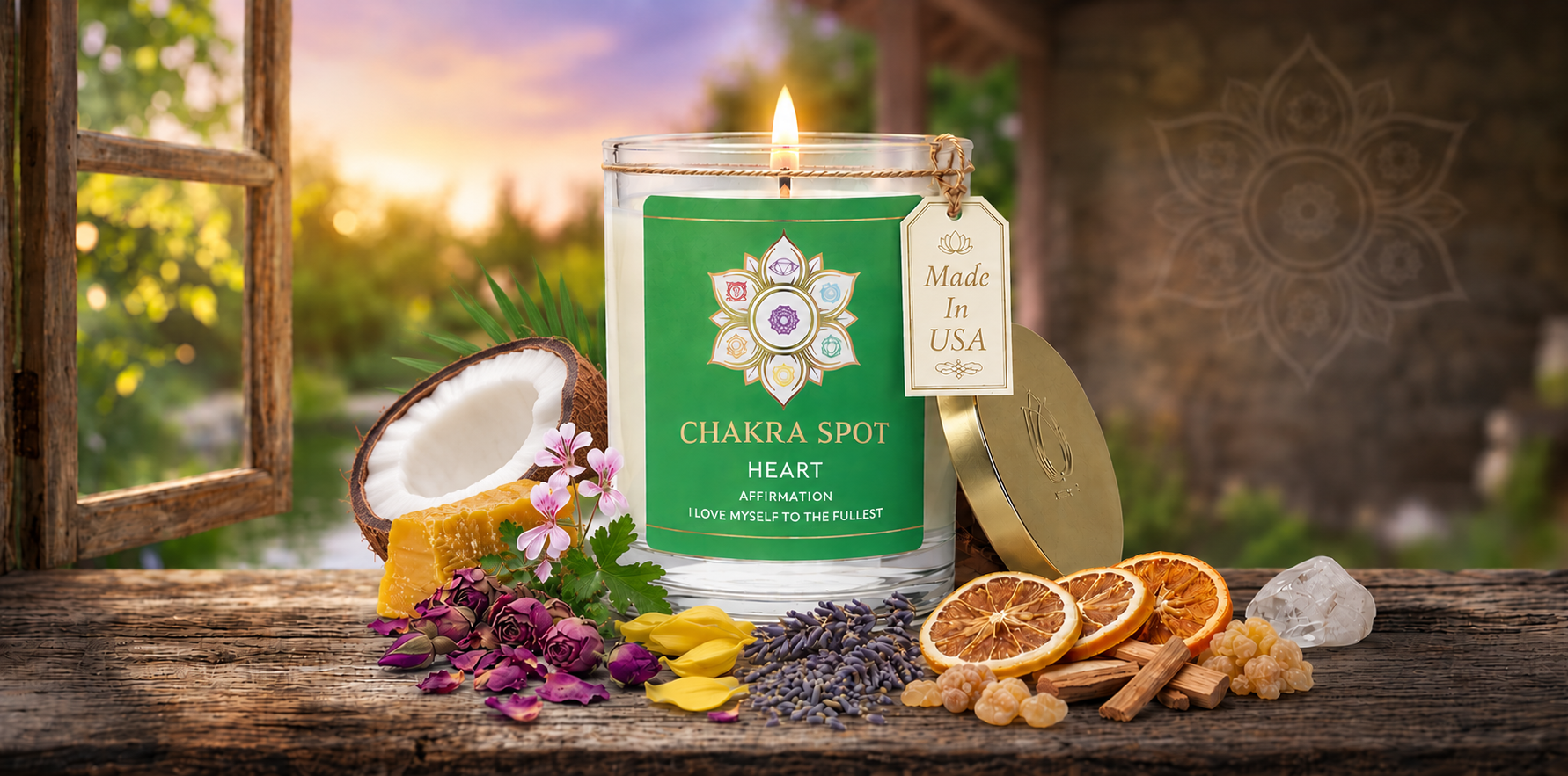 Love and compassion with the Heart Chakra Candle.